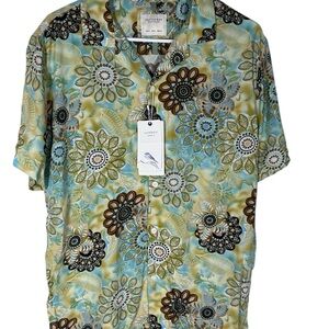 Cactus Man Multicolor Casual Viscose Button Down Shirt Size L NWT